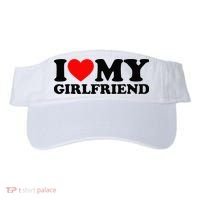 I Love My Girlfriend I Heart My Girlfriend Matching White Visor thumb 0
