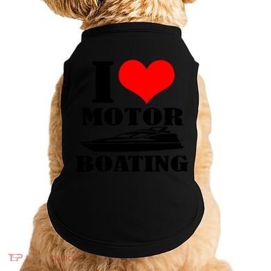 I Love Motor Boating Funny Boating Cool Gift Doggie Tank