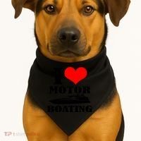 I Love Motor Boating Funny Boating Cool Gift USA-Made Doggie Bandana thumb 1