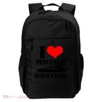 I Love Motor Boating Funny Boating Cool Gift Backpack thumb 0