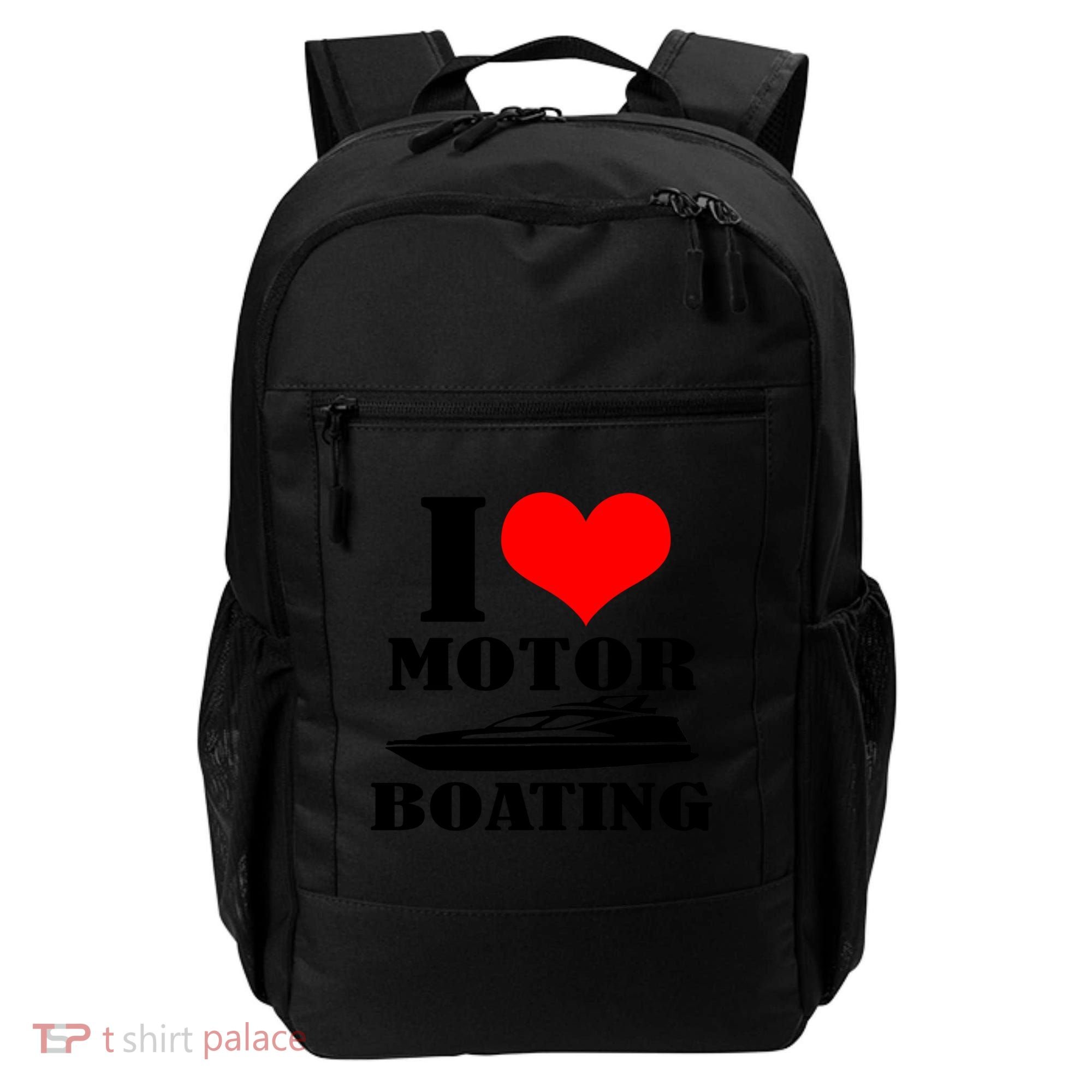 I Love Motor Boating Funny Boating Cool Gift Backpack
