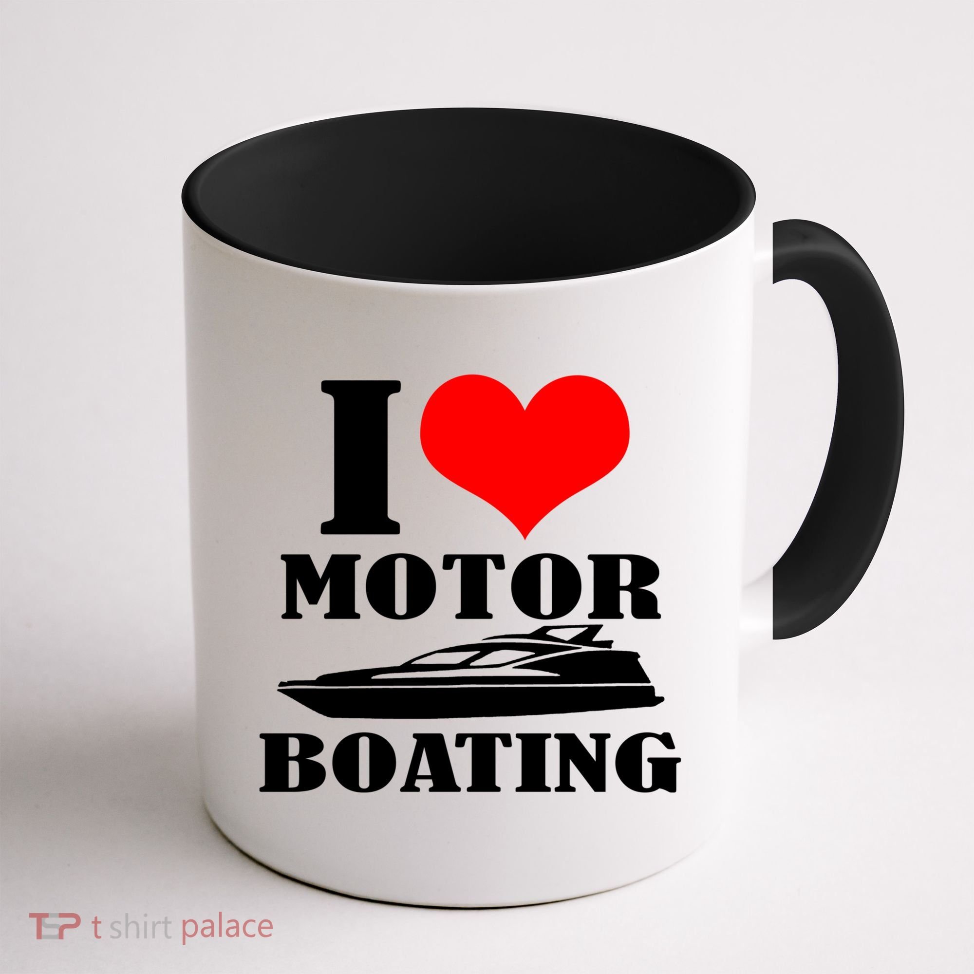 I Love Motor Boating Funny Boating Cool Gift Coffee Mug