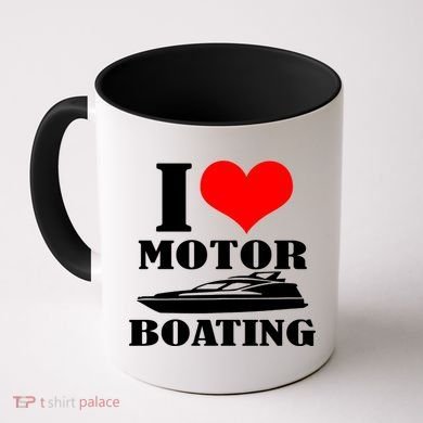 I Love Motor Boating Funny Boating Cool Gift Coffee Mug