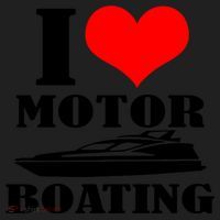 I Love Motor Boating Funny Boating Cool Gift Beanie thumb 2