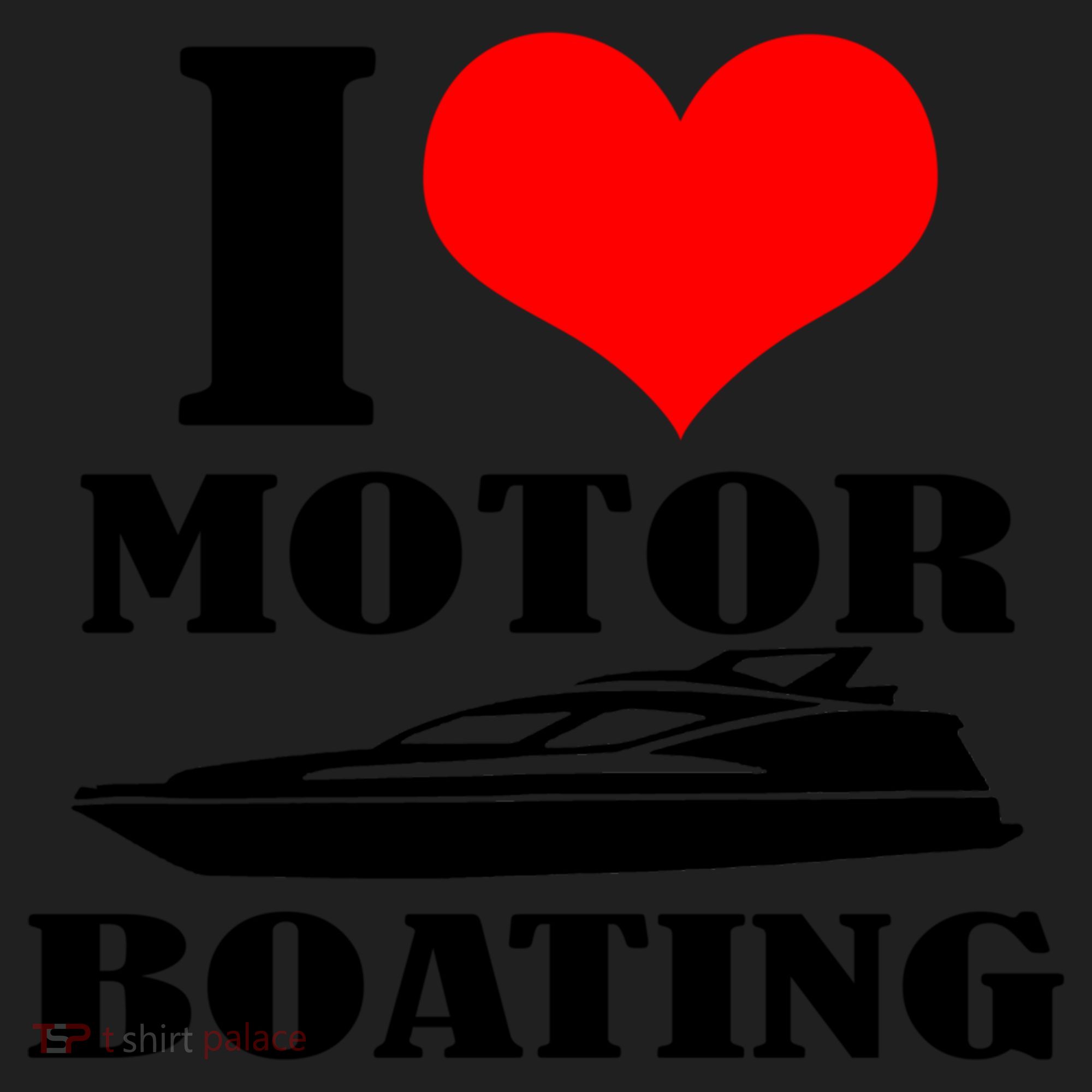 I Love Motor Boating Funny Boating Cool Gift Beanie