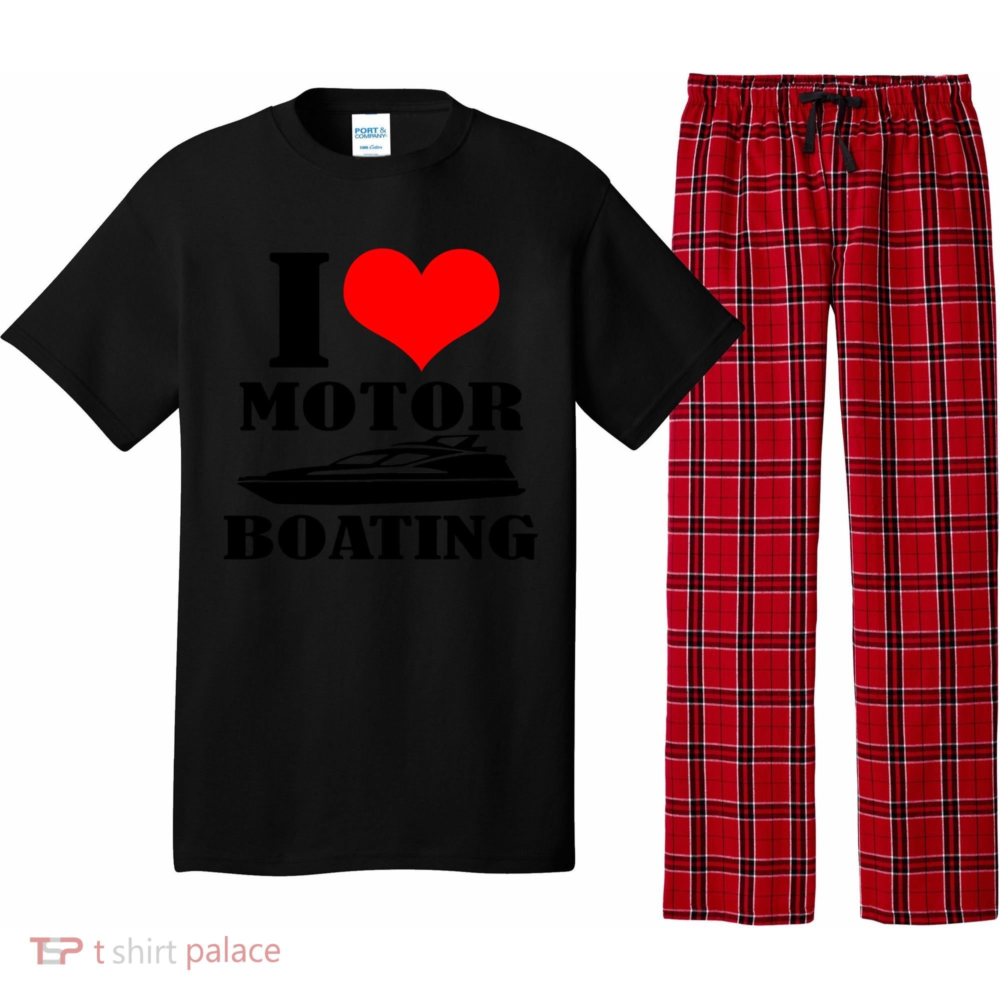 I Love Motor Boating Funny Boating Cool Gift Pajama Set