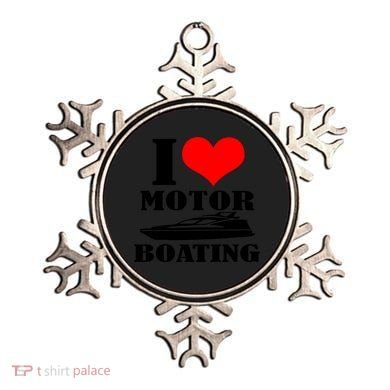 I Love Motor Boating Funny Boating Cool Gift Ornament