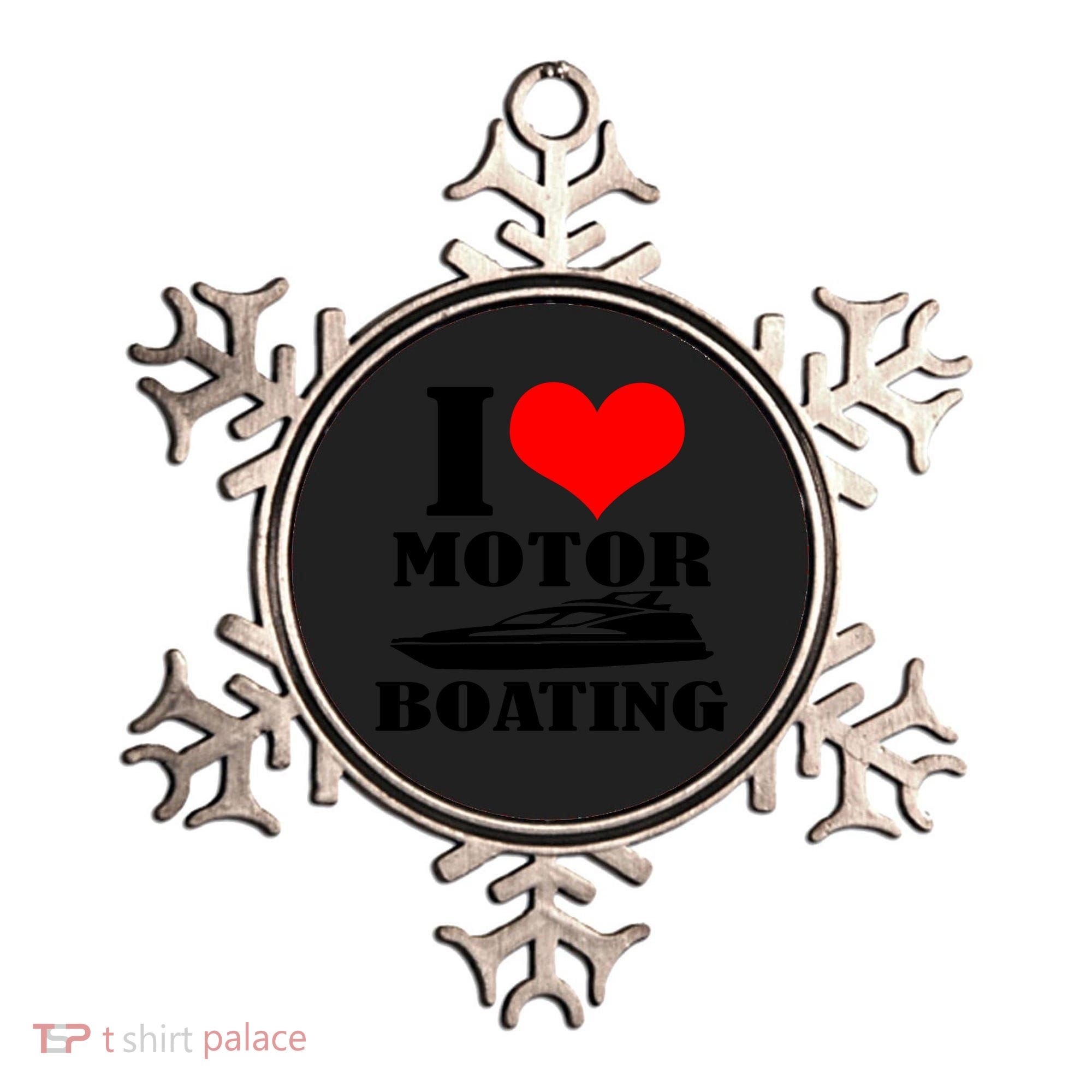 I Love Motor Boating Funny Boating Cool Gift Ornament