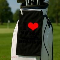 I Love Motor Boating Funny Boating Cool Gift Golf Towel thumb 2