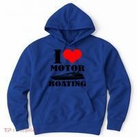 I Love Motor Boating Funny Boating Cool Gift Hoodie thumb 0