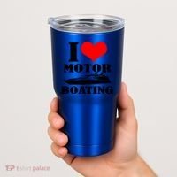 I Love Motor Boating Funny Boating Cool Gift Tumbler thumb 2