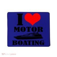 I Love Motor Boating Funny Boating Cool Gift Mousepad thumb 0