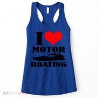 I Love Motor Boating Funny Boating Cool Gift Women's Tank Top thumb 0