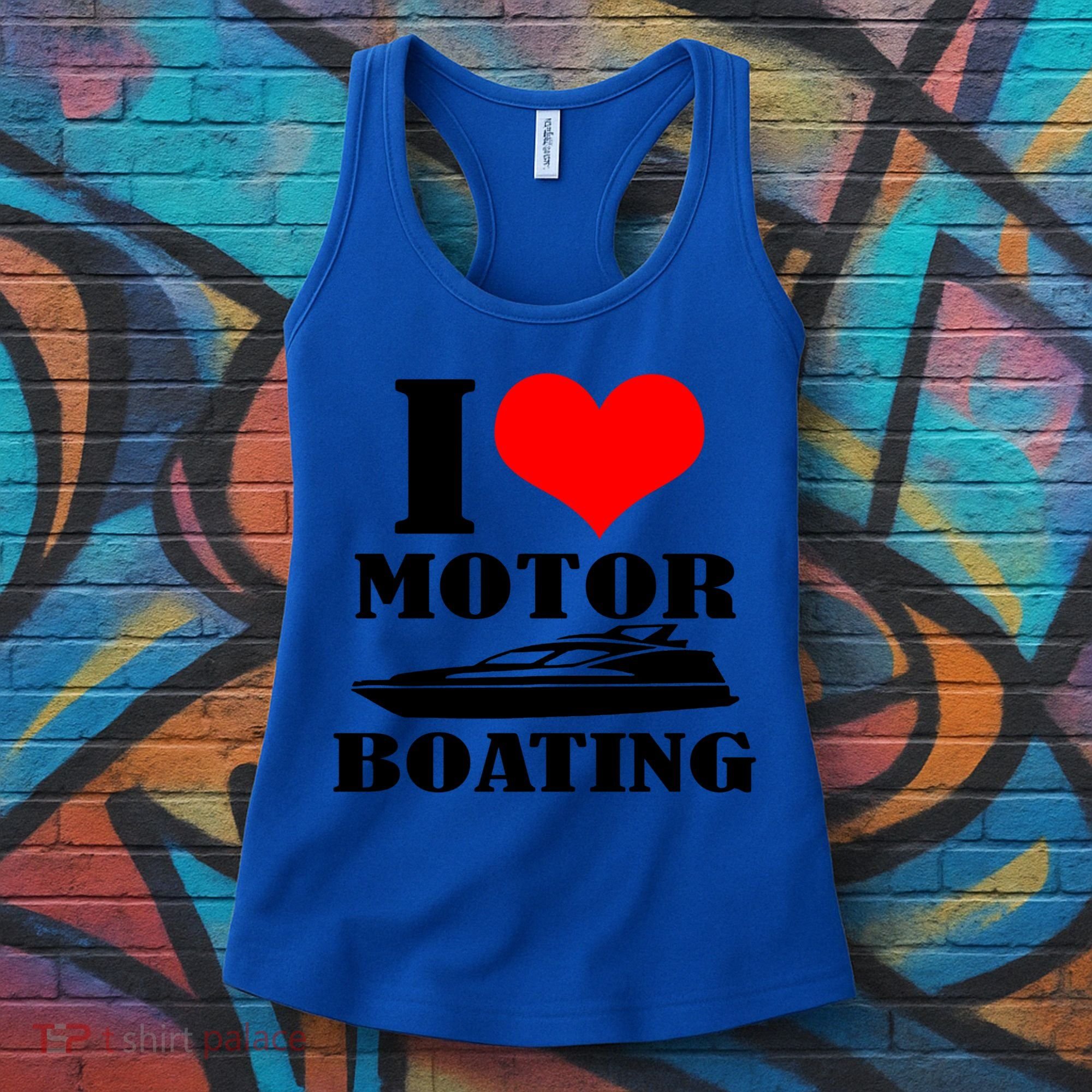 I Love Motor Boating Funny Boating Cool Gift Women's Tank Top