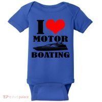 I Love Motor Boating Funny Boating Cool Gift Baby Bodysuit thumb 0