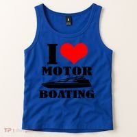 I Love Motor Boating Funny Boating Cool Gift Tank Top thumb 2