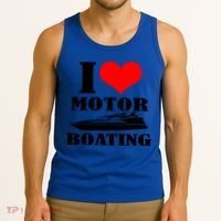 I Love Motor Boating Funny Boating Cool Gift Tank Top thumb 3