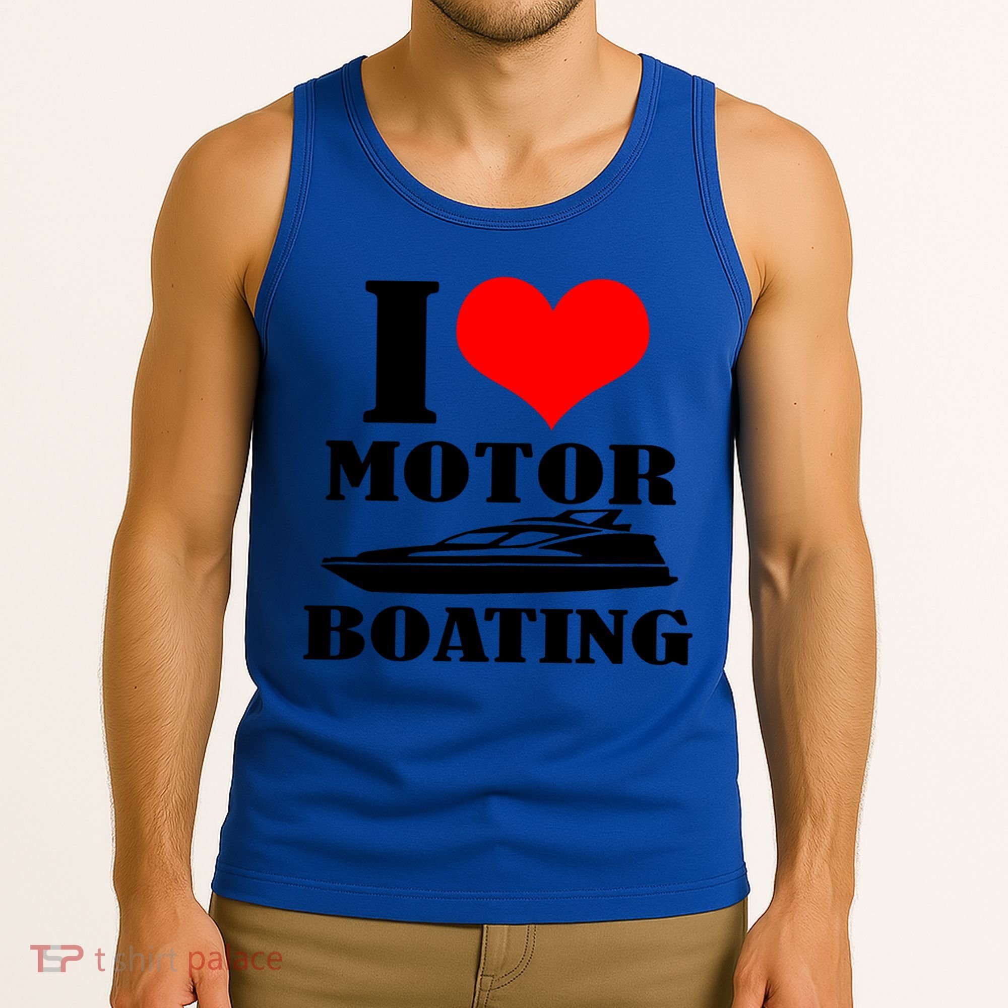I Love Motor Boating Funny Boating Cool Gift Tank Top