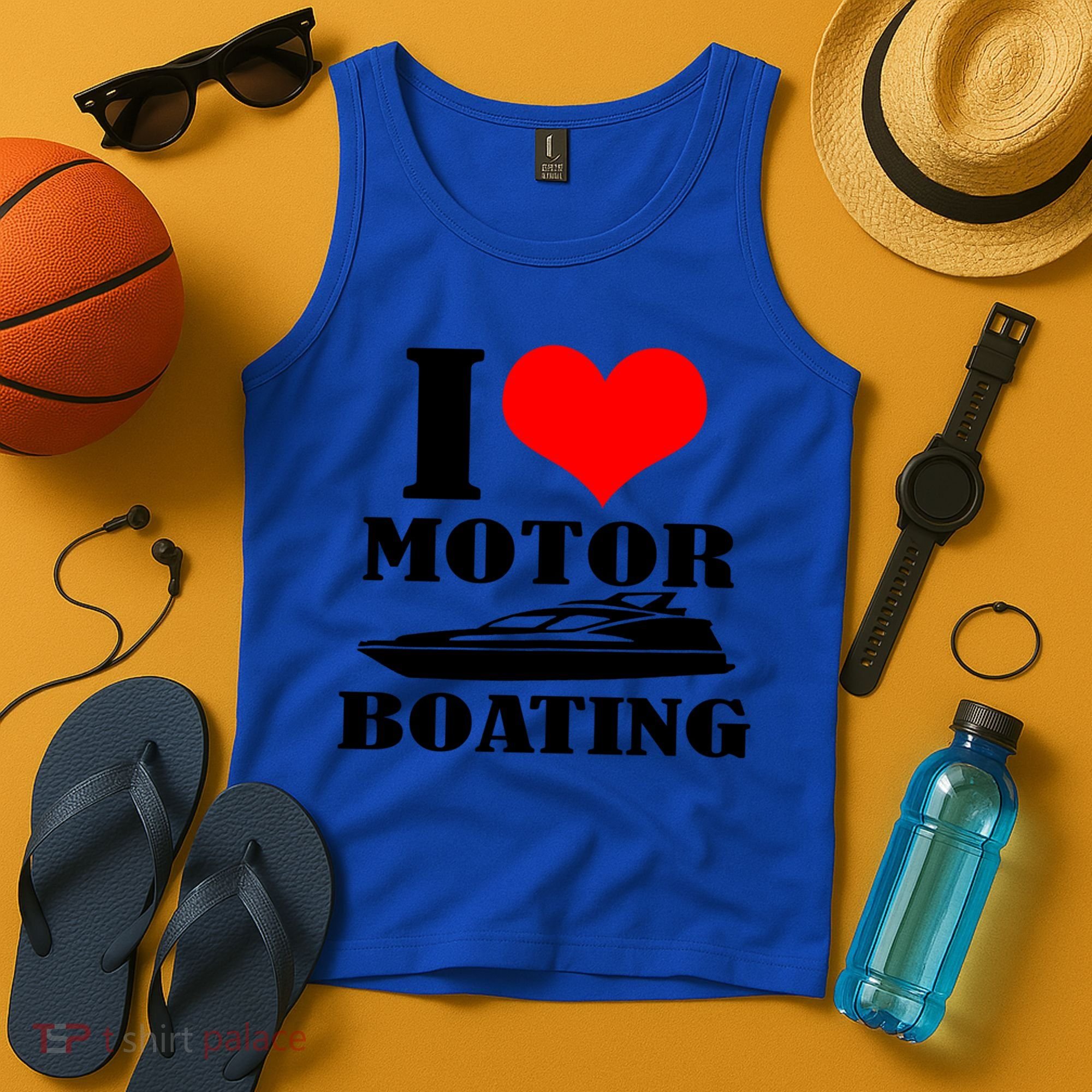I Love Motor Boating Funny Boating Cool Gift Tank Top
