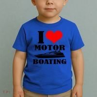 I Love Motor Boating Funny Boating Cool Gift Toddler T-Shirt thumb 2
