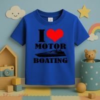 I Love Motor Boating Funny Boating Cool Gift Toddler T-Shirt thumb 3