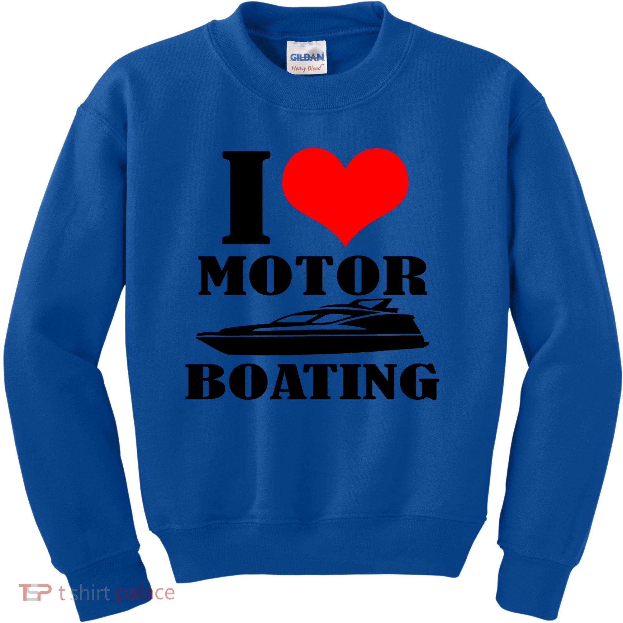 I Love Motor Boating Funny Boating Cool Gift Kids Sweatshirt