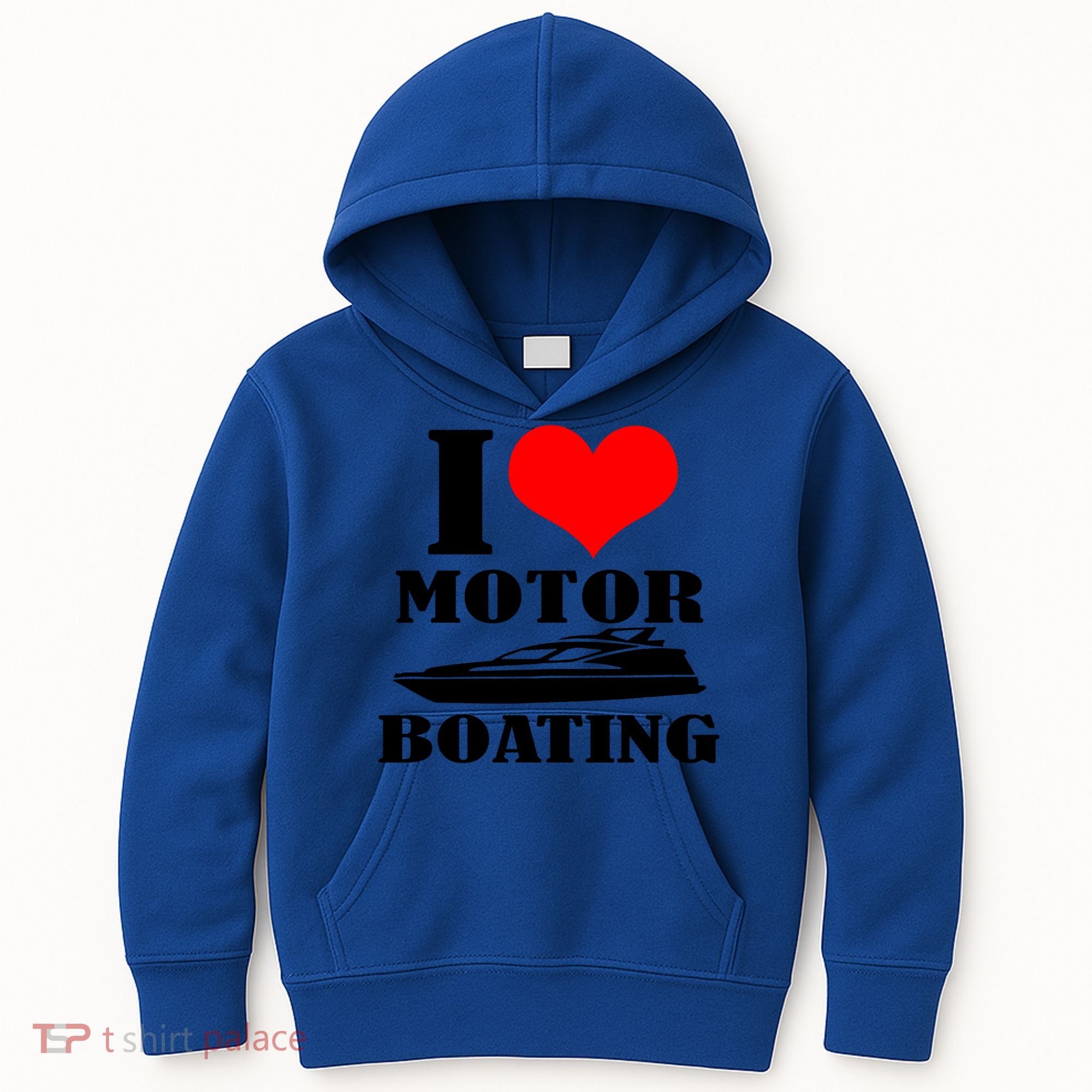 I Love Motor Boating Funny Boating Cool Gift Kids Hoodie