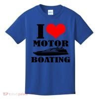 I Love Motor Boating Funny Boating Cool Gift Kids T-Shirt thumb 0