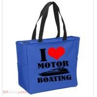 I Love Motor Boating Funny Boating Cool Gift Tote Bag thumb 2