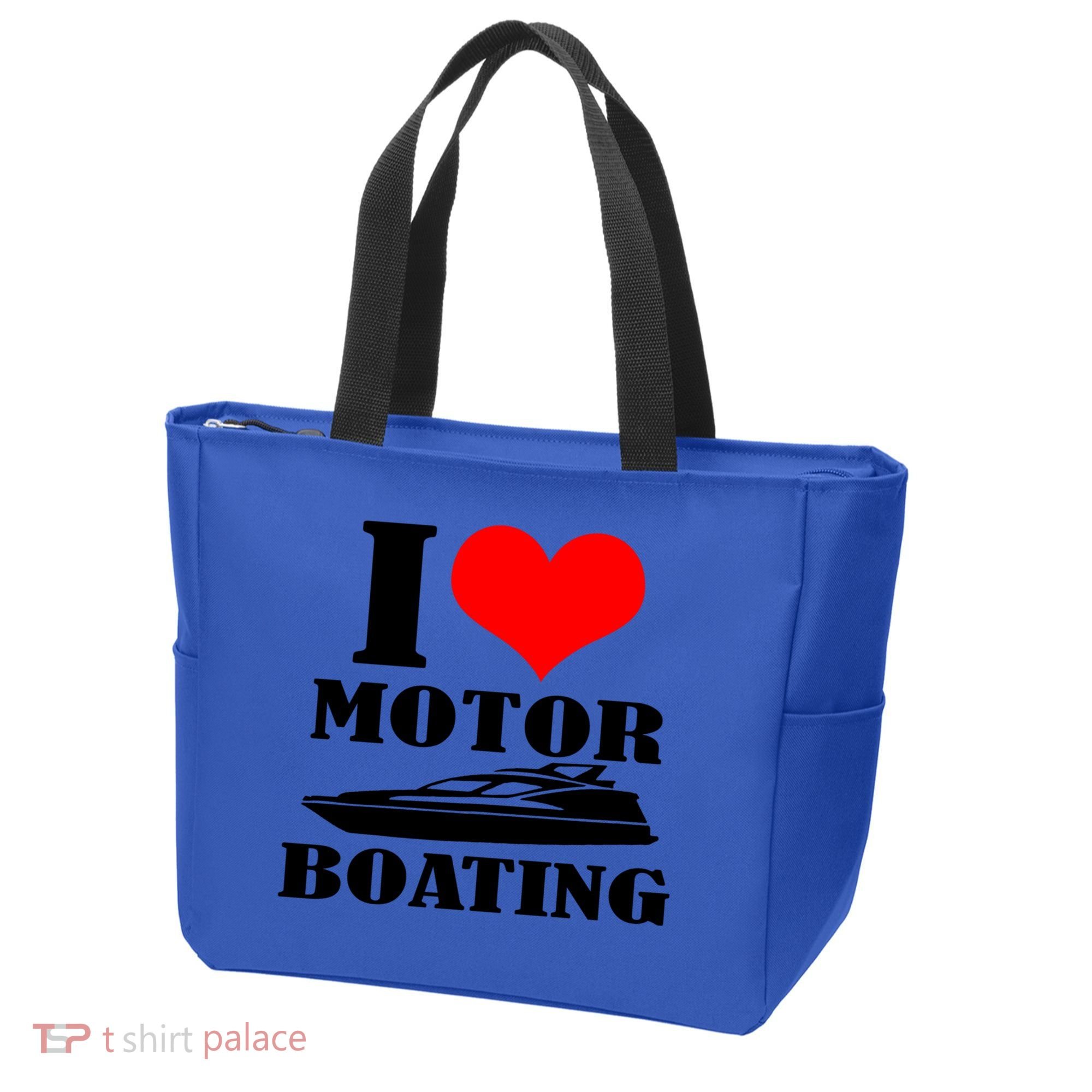 I Love Motor Boating Funny Boating Cool Gift Tote Bag