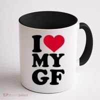 I Love My GF Girlfriend , I Love My GF Coffee Mug thumb 1
