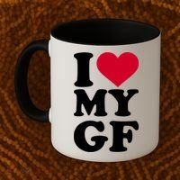I Love My GF Girlfriend , I Love My GF Coffee Mug thumb 2
