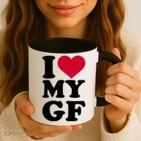I Love My GF Girlfriend , I Love My GF Coffee Mug thumb 3