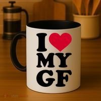 I Love My GF Girlfriend , I Love My GF Coffee Mug thumb 4