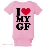 I Love My GF Girlfriend , I Love My GF Baby Bodysuit thumb 0