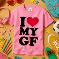 I Love My GF Girlfriend , I Love My GF Kids T-Shirt thumb 3