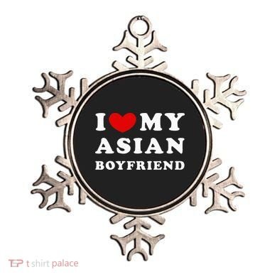 I Love My Asian Boyfriend Ornament