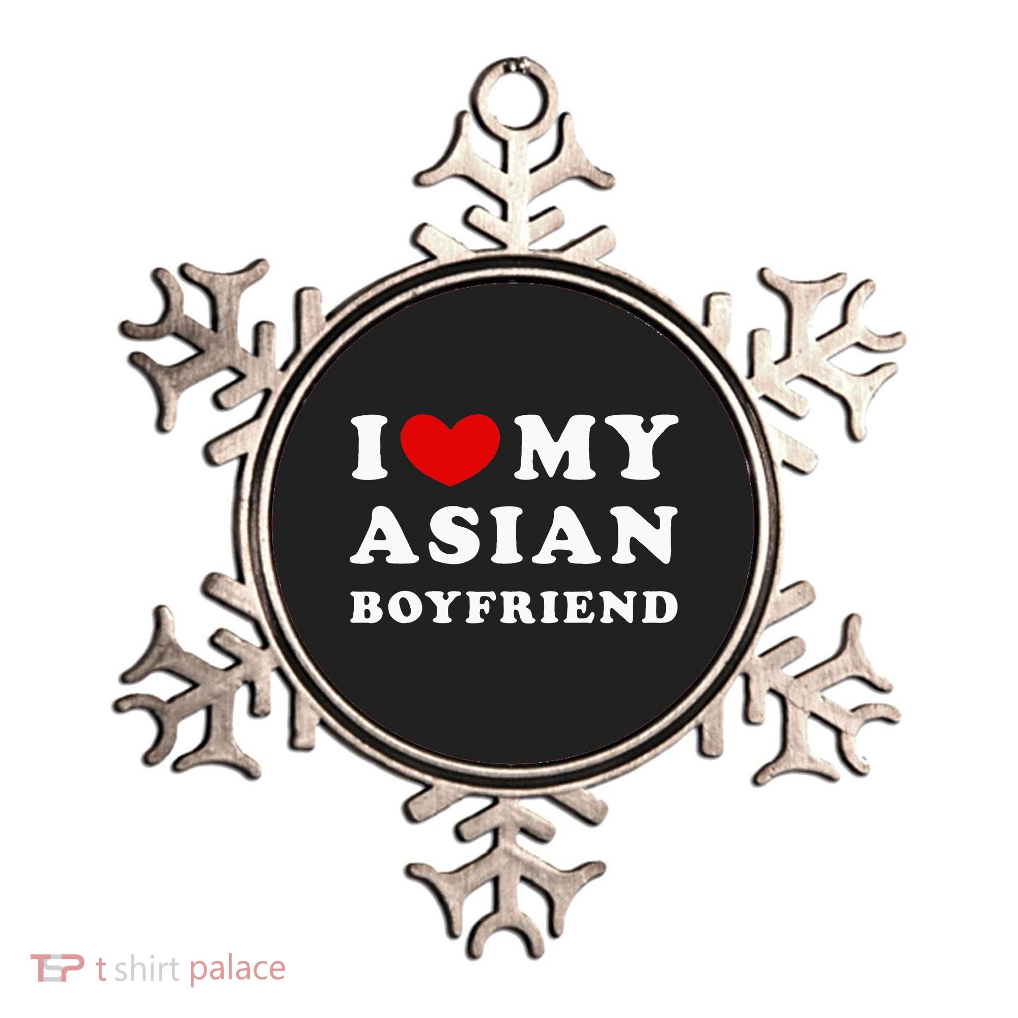 I Love My Asian Boyfriend Ornament