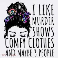 I Like Murder Shows Comfy Clothes And Maybe 3 People Visor thumb 3