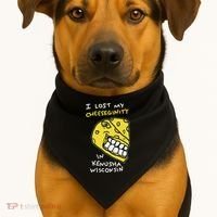 I Lost My Cheeseginity In Kenosha Wisconsin, Meme Funny USA-Made Doggie Bandana thumb 1