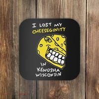 I Lost My Cheeseginity In Kenosha Wisconsin, Meme Funny Coaster thumb 0