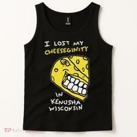 I Lost My Cheeseginity In Kenosha Wisconsin, Meme Funny Tank Top thumb 2