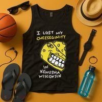 I Lost My Cheeseginity In Kenosha Wisconsin, Meme Funny Tank Top thumb 4
