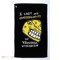 I Lost My Cheeseginity In Kenosha Wisconsin, Meme Funny Golf Towel thumb 0