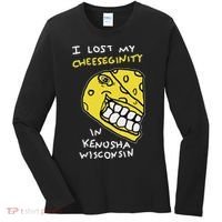 I Lost My Cheeseginity In Kenosha Wisconsin, Meme Funny Women's Long Sleeve Shirt thumb 0