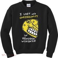 I Lost My Cheeseginity In Kenosha Wisconsin, Meme Funny Kids Sweatshirt thumb 0