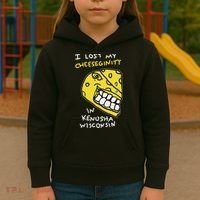 I Lost My Cheeseginity In Kenosha Wisconsin, Meme Funny Kids Hoodie thumb 3