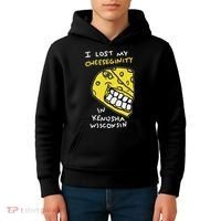 I Lost My Cheeseginity In Kenosha Wisconsin, Meme Funny Kids Hoodie thumb 4