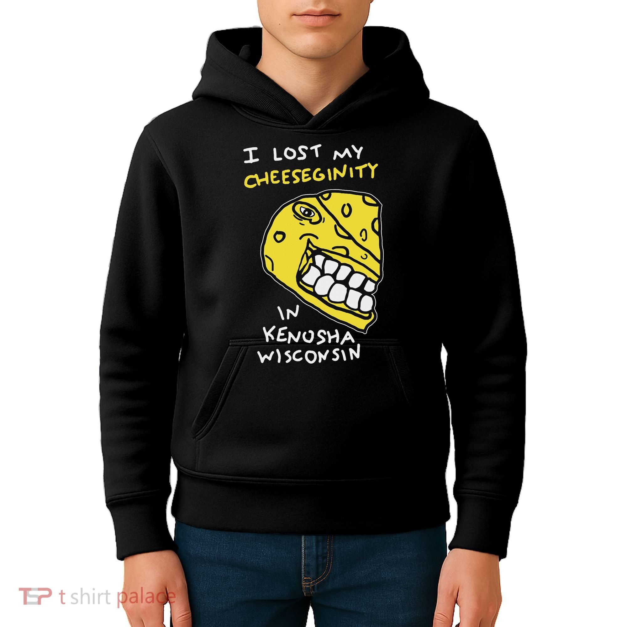 I Lost My Cheeseginity In Kenosha Wisconsin, Meme Funny Kids Hoodie