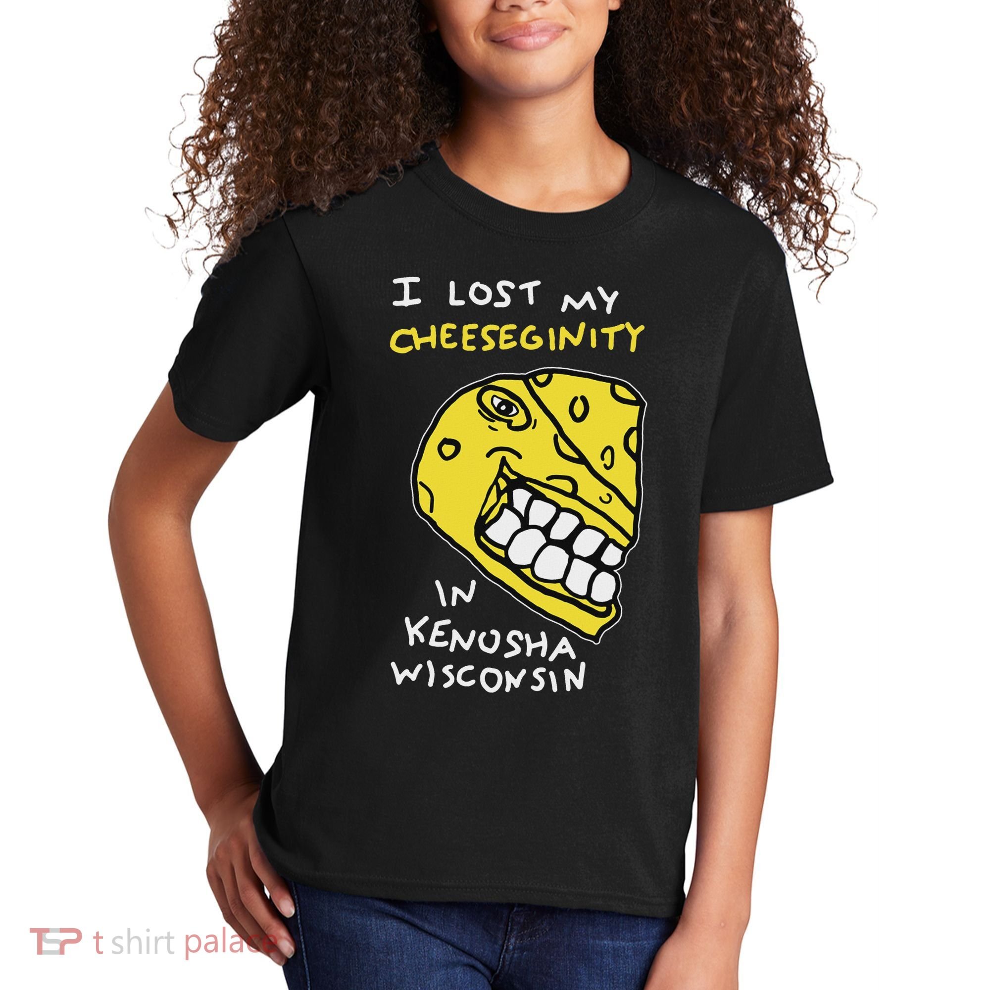 I Lost My Cheeseginity In Kenosha Wisconsin, Meme Funny Kids T-Shirt